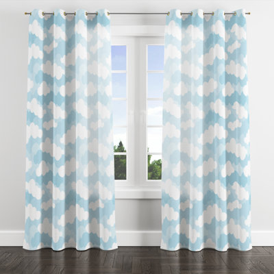 Boho Velvet Curtains - White Baldrige Grommet Curtain - 1 Panel