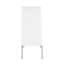 Ensemble de 2 chaises d'appoint en cuir synthétique blanc et chrome Pervis