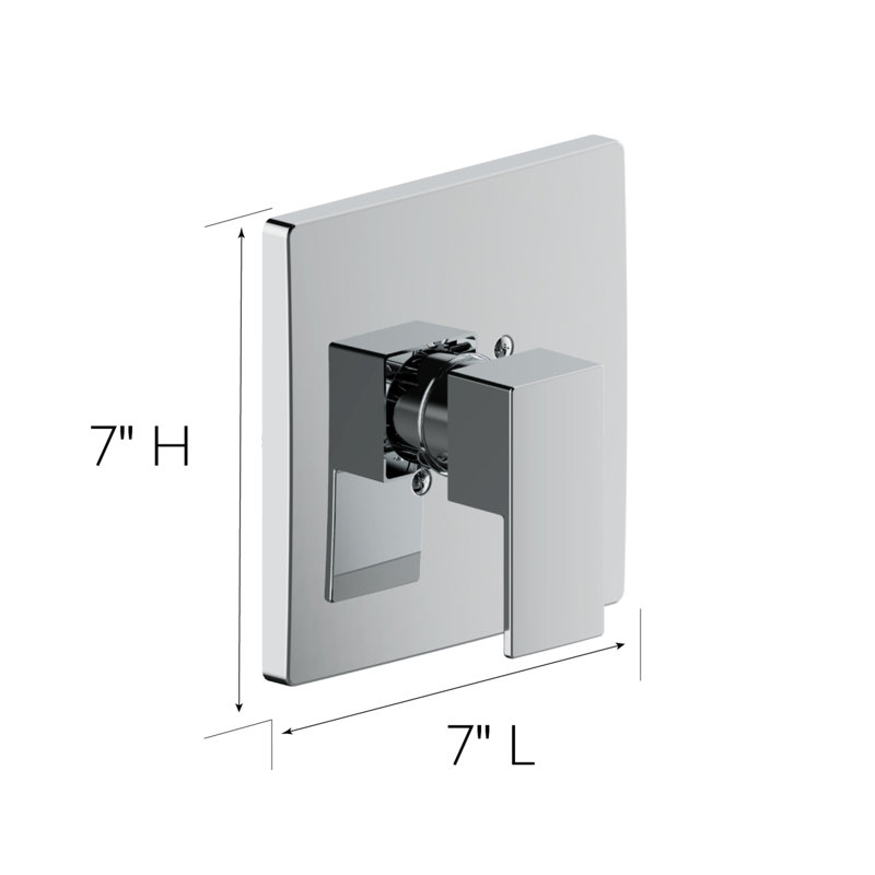 Garniture de douche avec valve Karsen II, Chrome poli