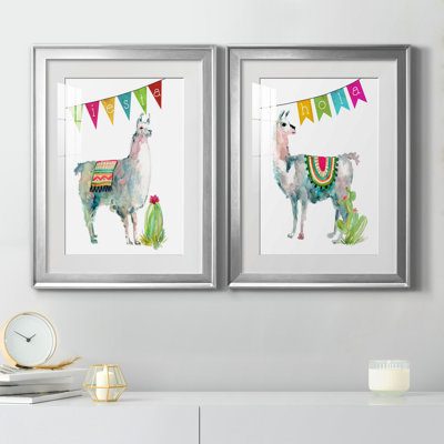 Fiesta Llama I - 2 pièces, reproduction d'art