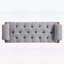 Banc rembourré Mid-Century en bois massif avec accoudoirs roulés, repose-pieds capitonné pour la chambre à coucher et le vestibule, gris-1277687646