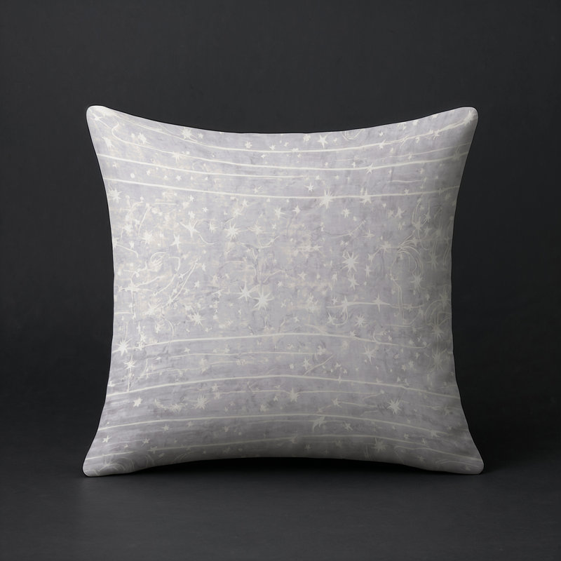 Coussin décoratif intérieur et extérieur Modern, Bleu abstrait 8, Carré 16 po