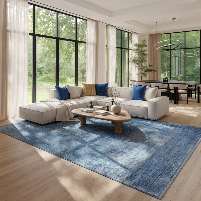 Tapis d'intérieur luxueux Bungalow Bungalow, Rectangle 9 pi 10 po x 12 pi 6 po