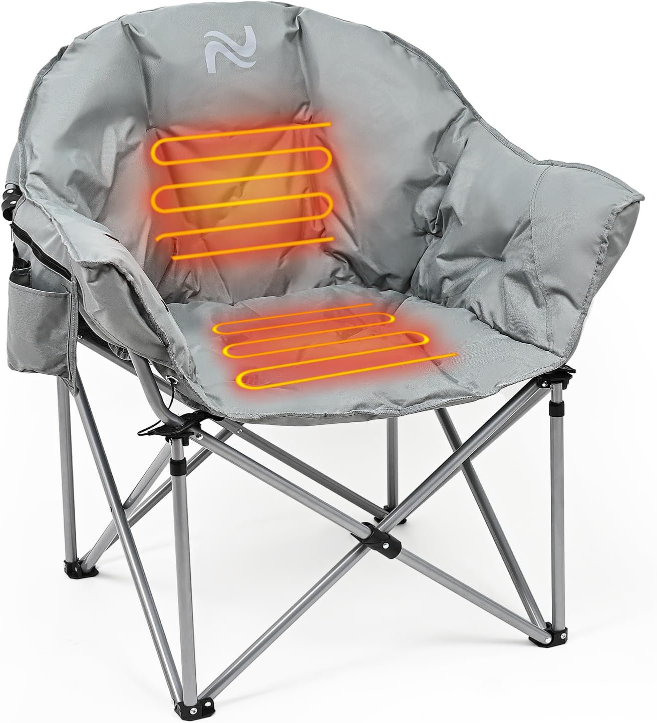 ShangQuan WuLiu Heated Camping Chair with 3 Heat Levels, Oversized Portable  Folding Heated Chair with Carry Bag