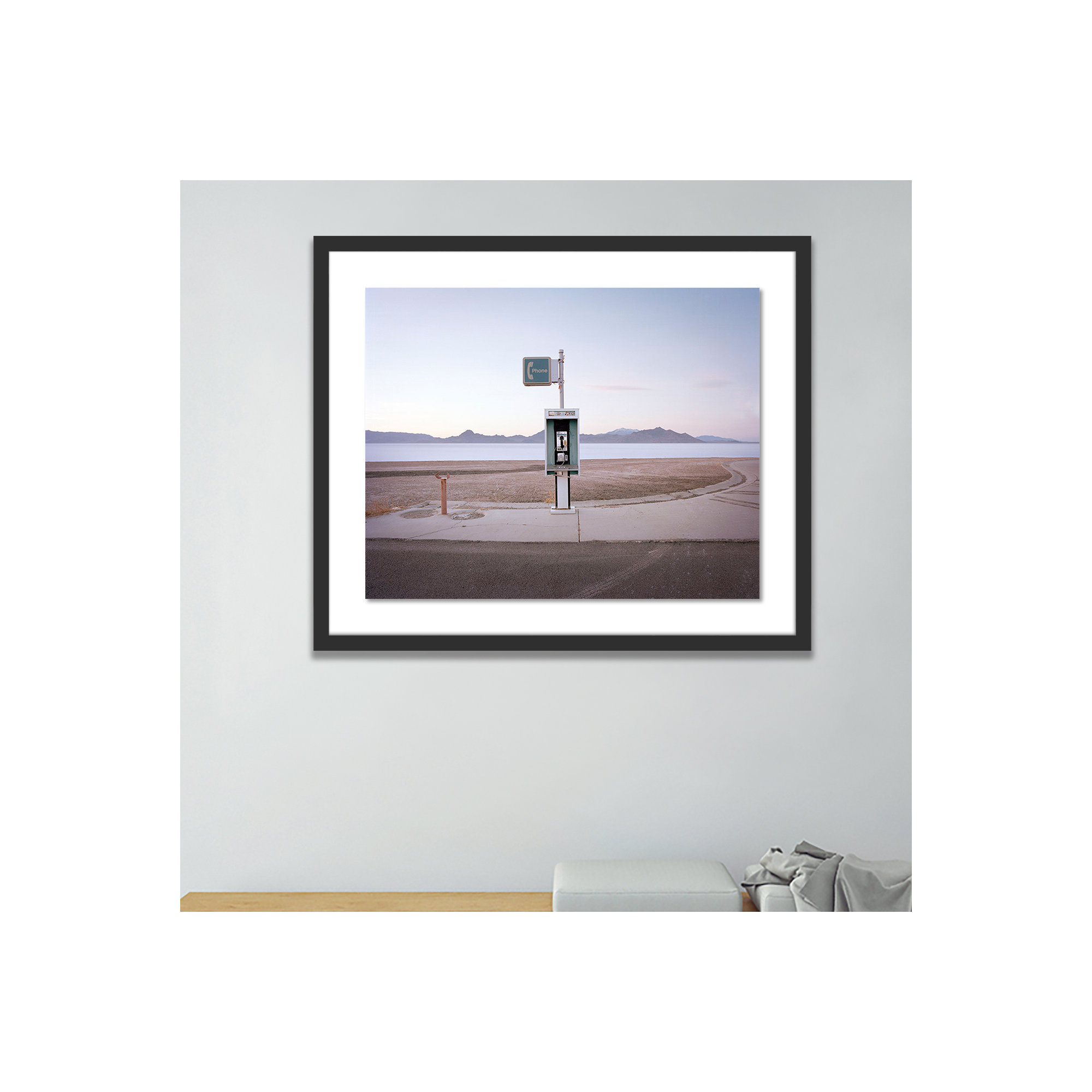 Bonneville Pay Phone by Ryann Ford, Black, 20" H x 24" W x 1.5" D