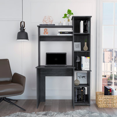 Bureau d'écriture, deux tablettes supérieures, cinq casiers (bureau)
