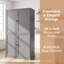 Armoire de cuisine autoportante de 40,2 po de largeur avec 8 tablettes de porte | Grande armoire avec 2 tiroirs, 2 tablettes réglables et un espace de rangement spacieux pour la cuisine et la salle à manger-92138948