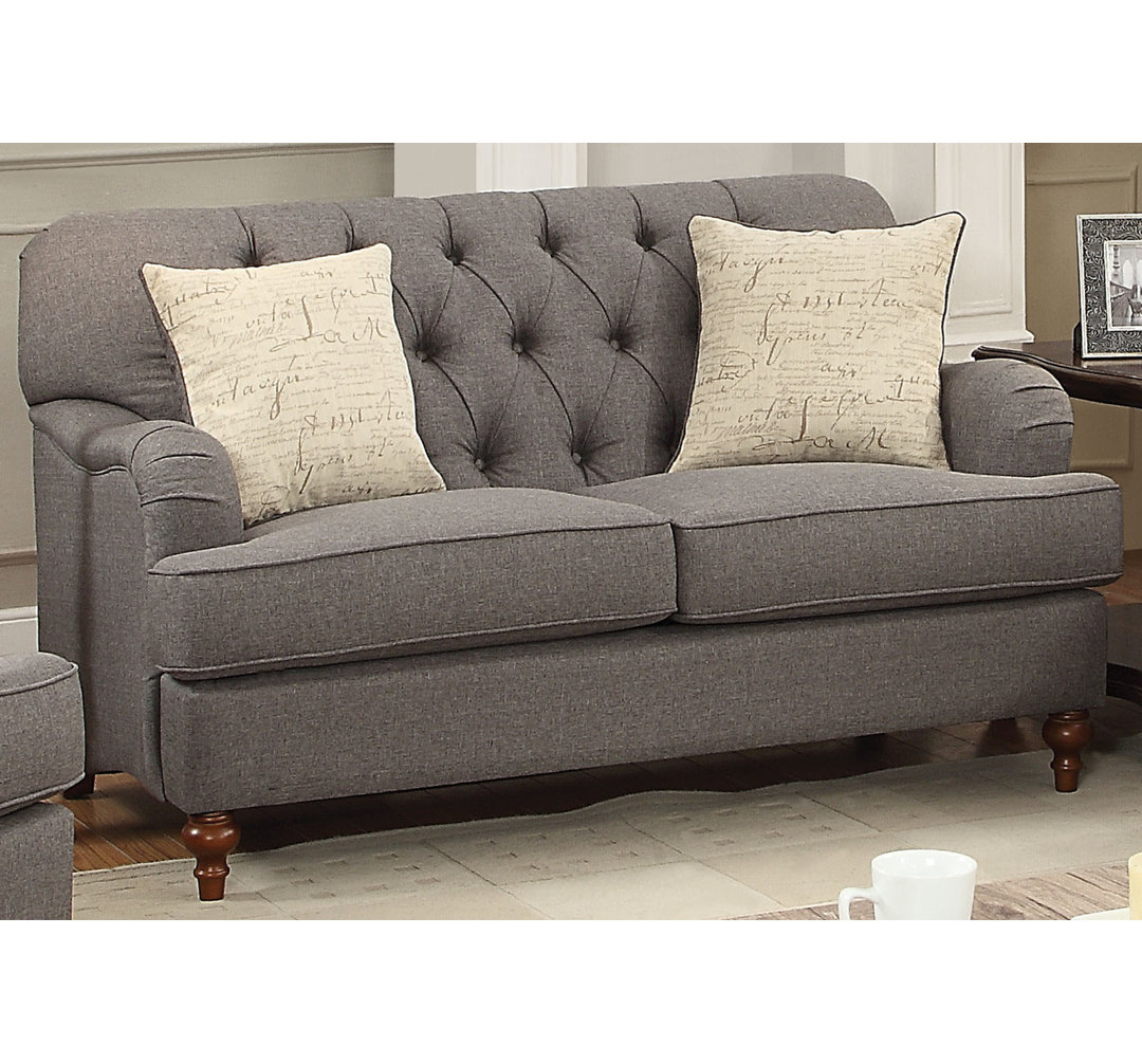 Niel 61" Charles of London Loveseat Canora Grey 