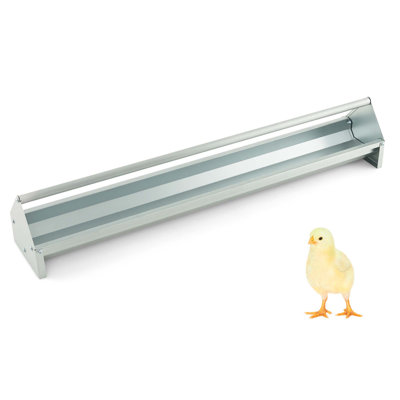 Mangeoire pour poulet en acier galvanisé avec trous de drainage Costway