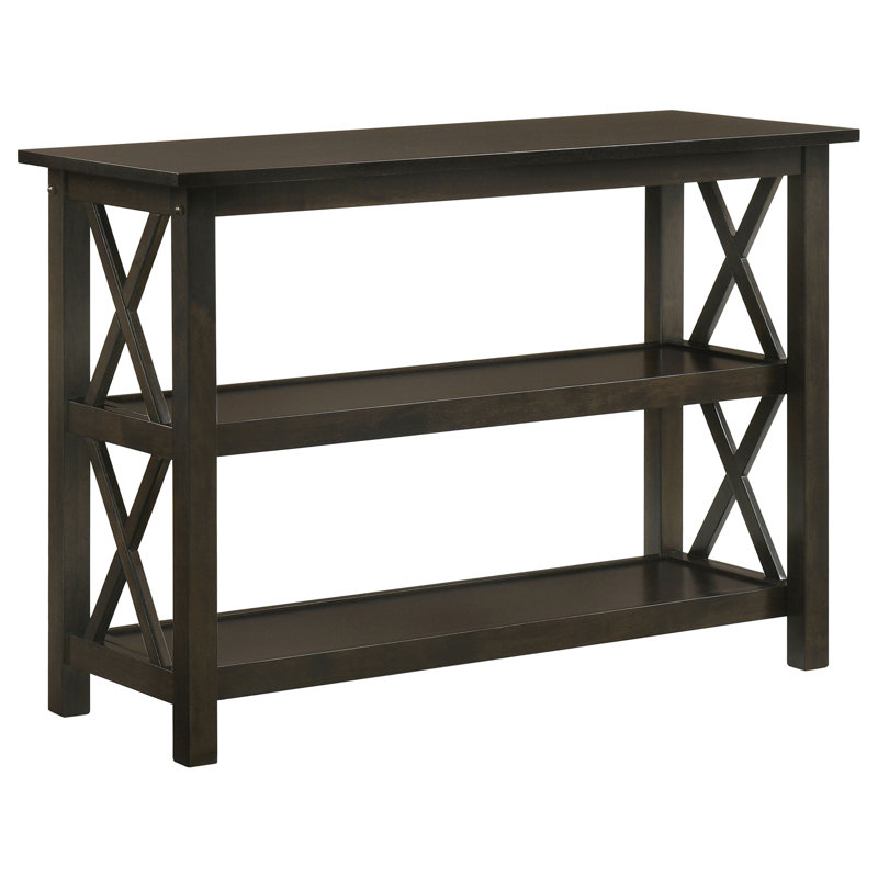 Deep Merlot Console Table with 2-shelf