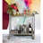 Antique Mirror & Brass Decorated Serving Cart - Rectangular Design, Tempered Glass Shelves, Wine Storage, Metal Frame With Acrylic, Wheels For Easy Movement, Simple Assembly Accented 5Mm Shelves