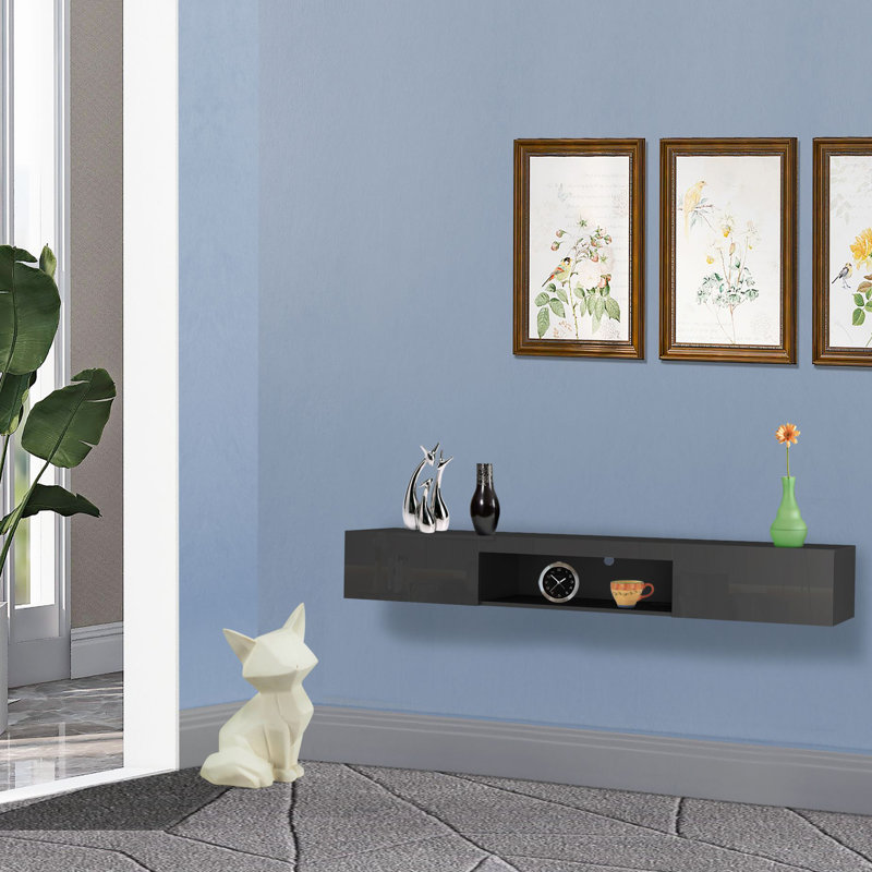 Floating TV Stand for TVs up to 70", Black