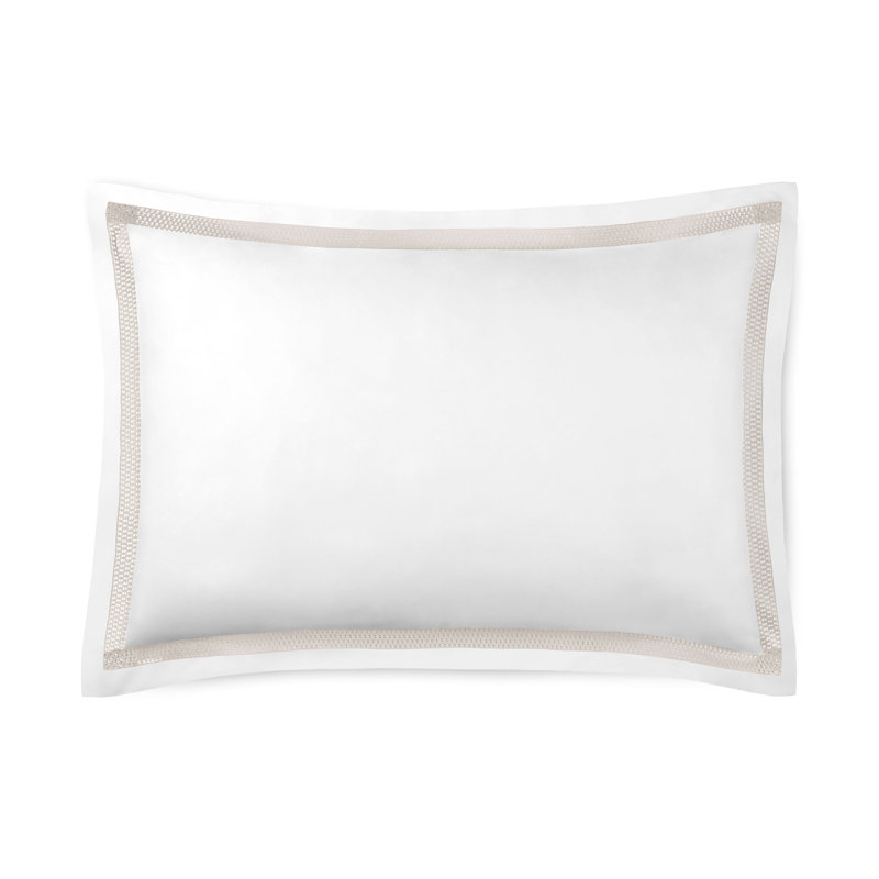 Sham Pair Sonia, King Sham, White/Pale Gray