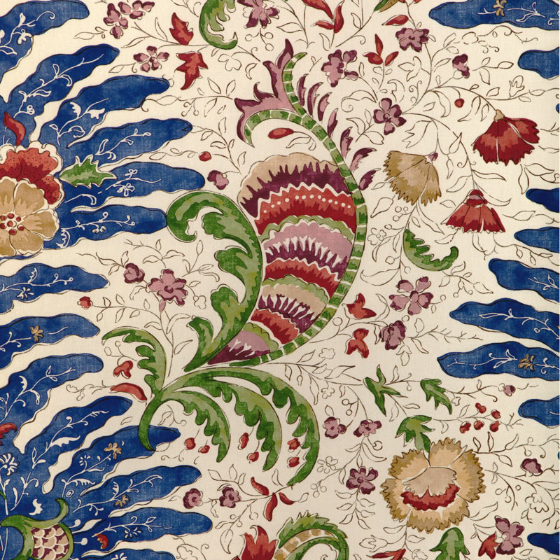 La Menagerie Riviere Print 100% Cotton Fabric, Red