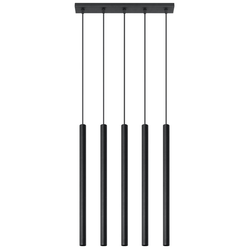 Mcgarity 1 - Light Geometric Pendant, Black, 100cm H x 45cm W x 8cm D