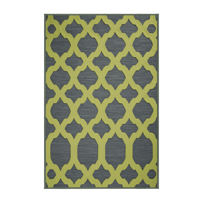 Tapis vert en treillis lavable à la machine, Rectangulaire 3 pi x 5 pi