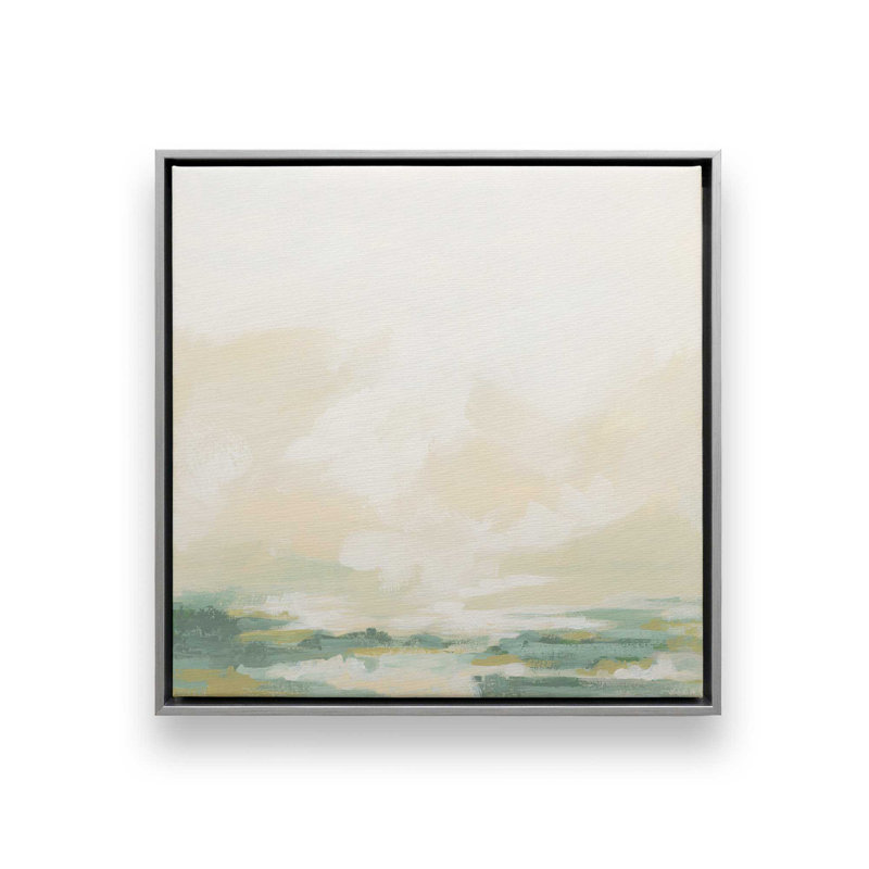 «Cloud-Kissed Landscape I», reproduction sur toile dans un cadre, H 24,75 po x l 24,75 po, Chrome poli