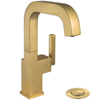 Robinet de salle de bain à un trou avec drain, robinet de salle de bain à poignée simple