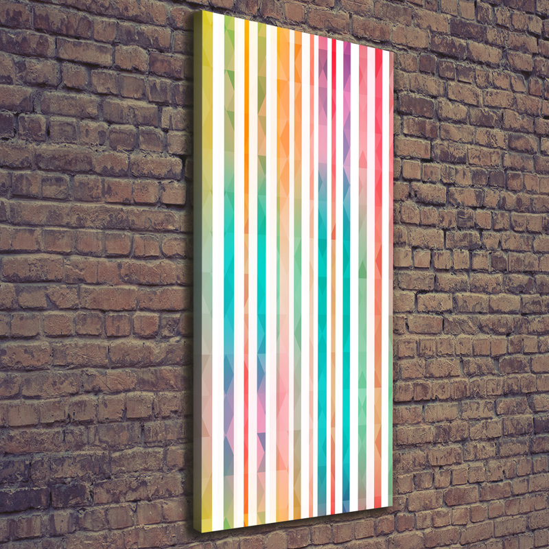 Coloured Stripes - Wrapped Canvas Print