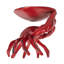 Distressed Red Decorative Cast Iron Crab Shaped Dish