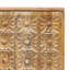  Buffet rustique avec deux portes, tablette réglable et motif floral sculpté, bois massif, naturel