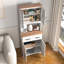 Armoire de cuisine en bois avec porte et cadre en verre