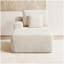 Chaise longue en velours côtelé beige, aucun assemblage requis, orientation gauche, emballage sous vide pour salon