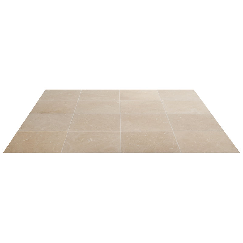 Avanti 12x12 Tumbled Marble Tile, Crema Marfil