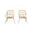 Accent Chairs For Backyard - Faux , 28.54in.d X 23.71in.w 32.73in.h, Brown, Iron Frame 2 Open Weave Frame, Brown