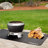 Cuisinart 19.5” Cleanburn Smokeless Fire Pit with Removable Base for Ash, Portable Outdoor Wood Burning Fireplace, Smoke Free Carbon Stainless Steel Outdoor Heater, Enhanced Airflow & Easy Cleanup
