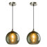 Bernard 2 - Light Single Globe Pendant Light Glass Pendant Lights Kitchen Island Lighting