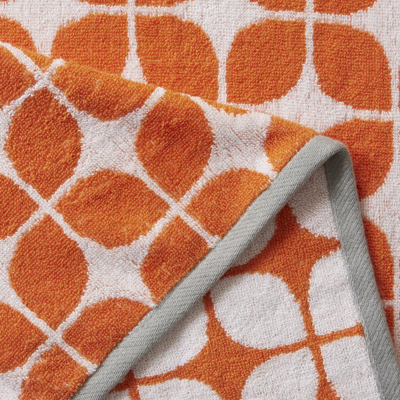 Lita Cotton Jacquard Bath Towel 6 Piece Set, Orange