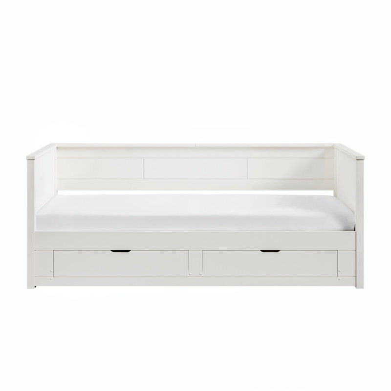 Iris Day Bed with Trundle White