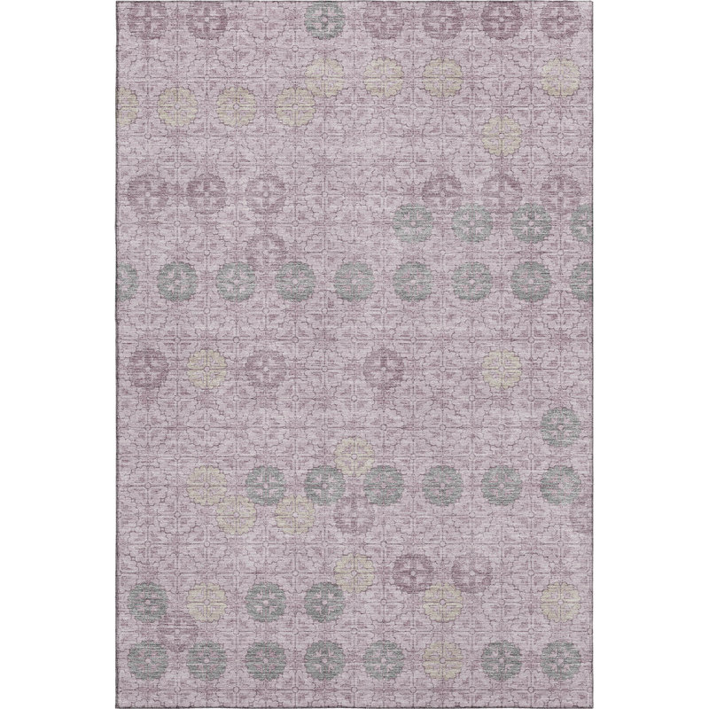 Premium Machine Washable Xamiera AMF1855 Geometric Rug, Rectangle 3' x 5'