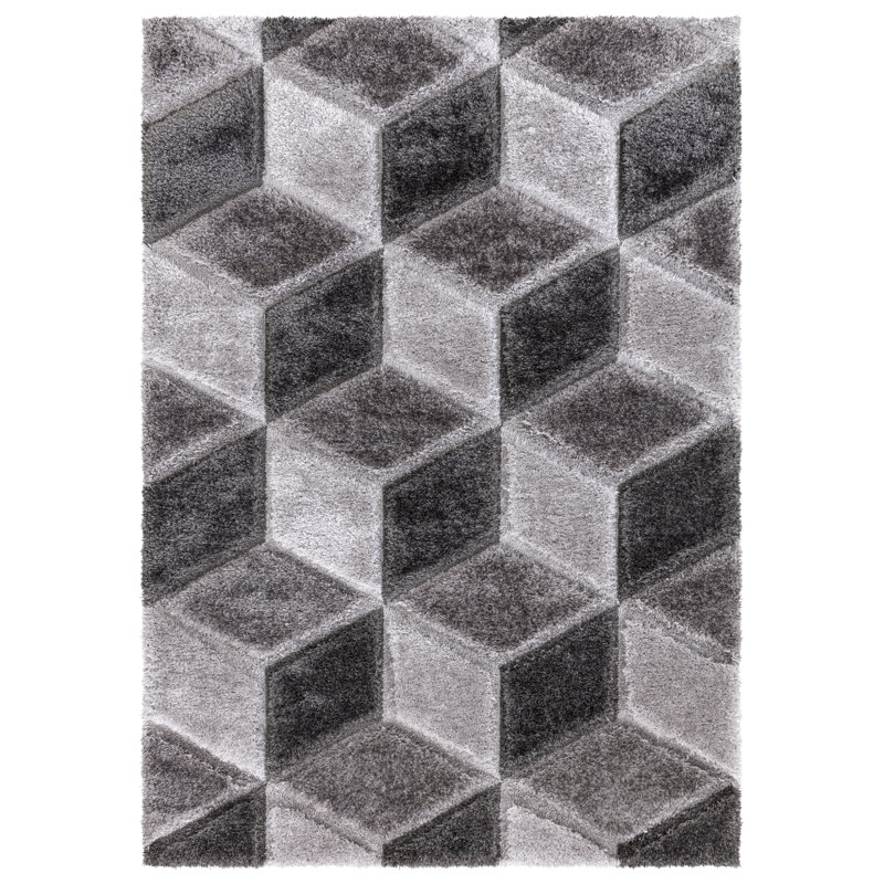 Rectangle Geometric Shag Indoor / Outdoor, Rectangle 160.02 x 228.6cm