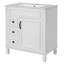 Meuble-lavabo de 30 po avec lavabo en céramique, petite armoire de salle de bain, armoire moderne avec 2 tiroirs et tablette réglable-1104278336