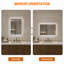 Miroir de salle de bain mural à DEL rectangulaire sans cadre l 20 po x H 30 po Currin-2030595413