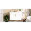 Meuble-lavabo vintage de 76 cm (30 po) avec lavabo en céramique à 3 trous, 2 portes, étagère réglable, fixation murale, finition anti-rayures, lavabo facile à nettoyer avec trous, style minimaliste, rangement, construction.