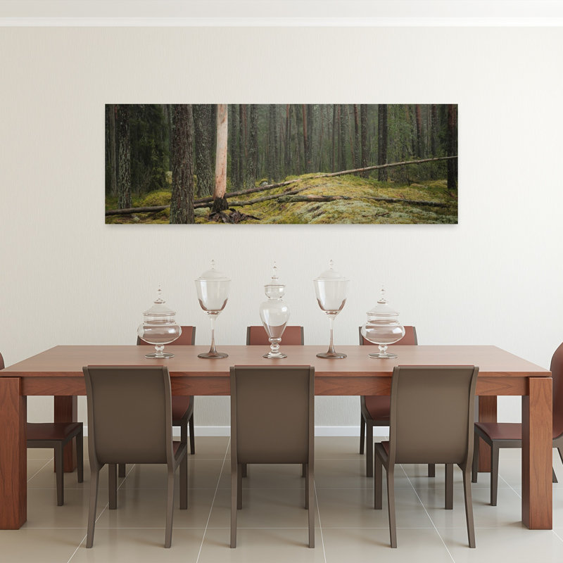 Serene Forest Landscape by Hamed Bank - Wrapped Canvas Panoramic Print, 50.8 cm H x 152.4 cm W