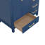Meuble-lavabo de 36 po, armoire de rangement en bois massif, comptoir de meuble-lavabo autoportant avec lavabo bleu