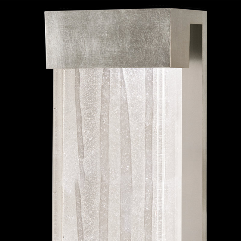 Crystal Bakehouse 2 - Light Flush Mounted Sconce, 24" H x 7" W x 4" D, Clear, Gray