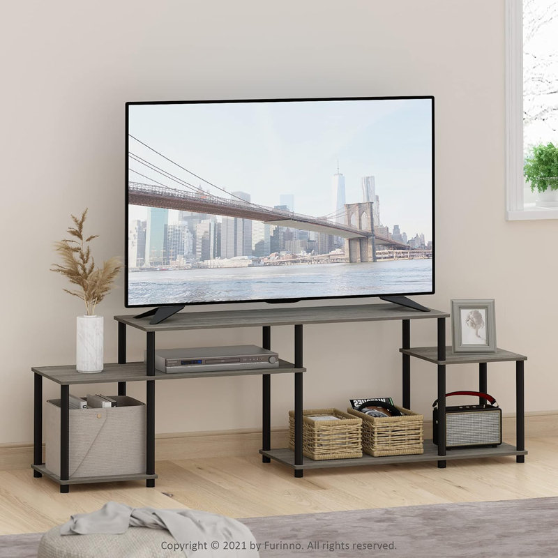  Meuble télé moderne chêne français, Gris / Noir