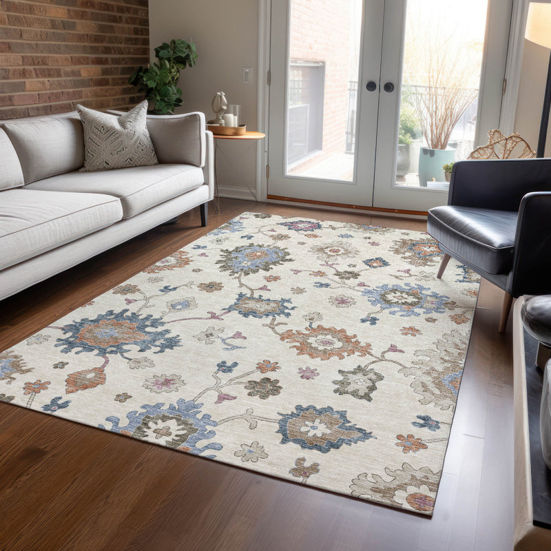 Tapis intérieur / extérieur ivoire Talitha, 5 pi x 7 pi 6 po