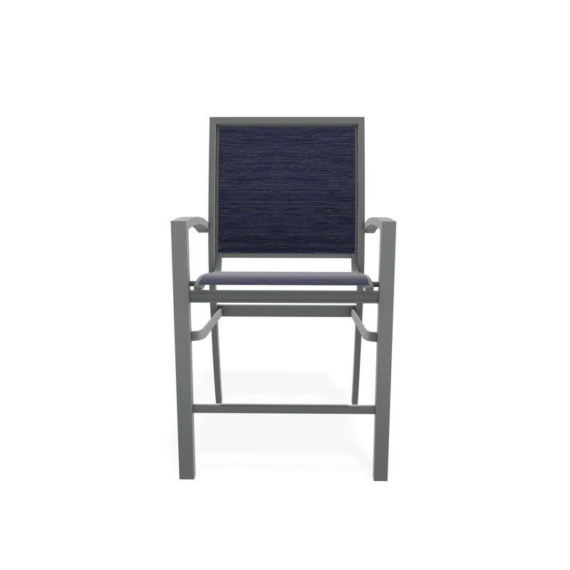 Tabouret de comptoir d'extérieur 26 po Kendall, Graphite, Indigo Collect
