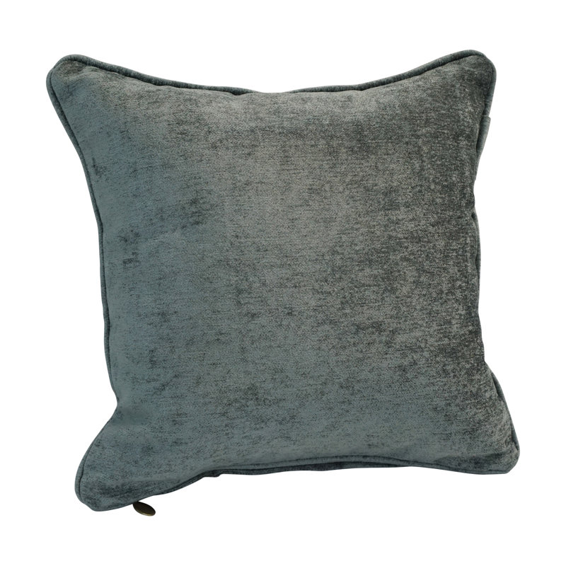 Coussin en chenille , Gris uni