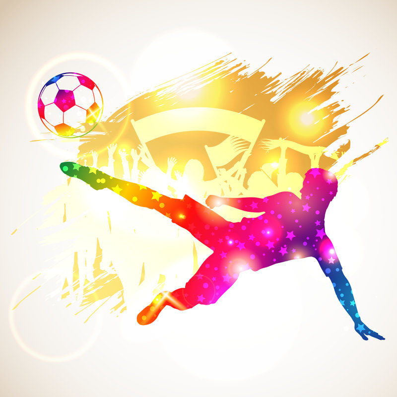 Soccer Player by LisLud - Wrapped Canvas Print, 122cm H x 122cm W