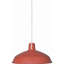 Luminaire suspendu suspendu 1 lumière d'intérieur en forme de bol de ferme inversé rouge 1 lumière-11801422