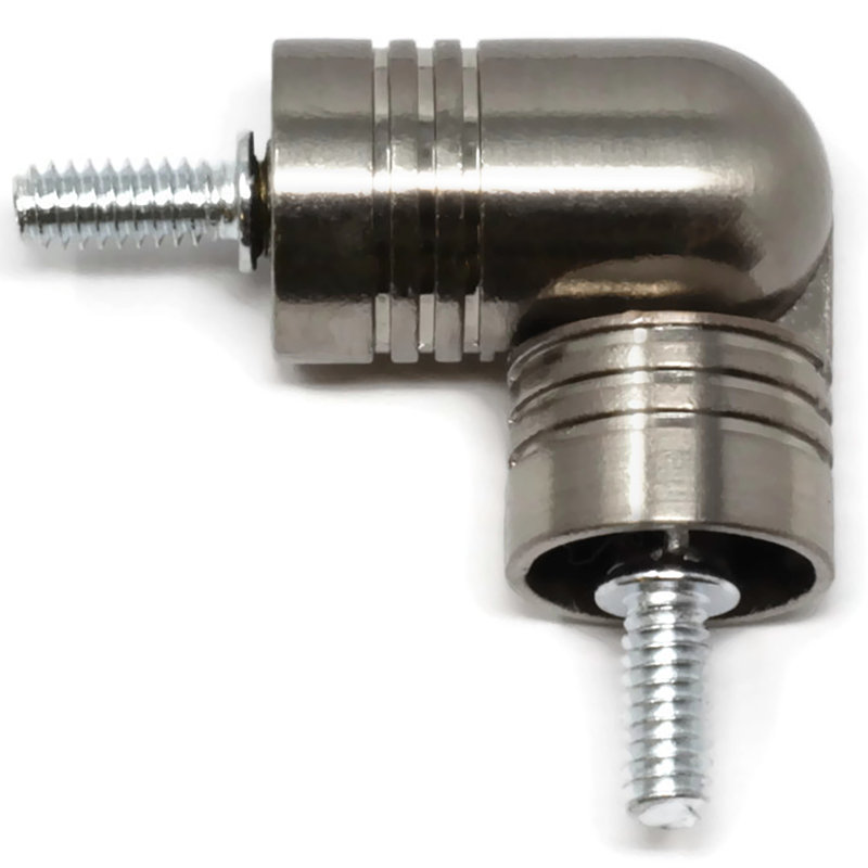 Accessoire de quincaillerie de rideau à charnière Peirce, Acier brossé, H 0,87 po x l 3,5 po x P 0,87 po