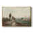 Toile avec cadre flottant or