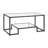 Coffee Table, 2 Tiers Rectangle Glass Center Desk with Open Storage, Modern Tempered Glass Coffee Table, Minimalist Sturdy Metal Frame Accent End Desk for Living Room, Office, Easy Assembly-168187424-168187455